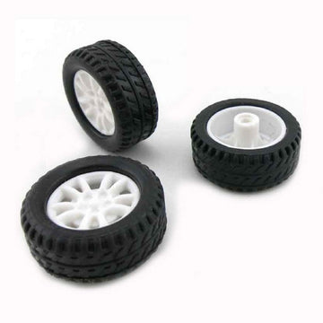 10pcs Toy Car Wheels 20mm Rubber Tire for DIY Model Accessories