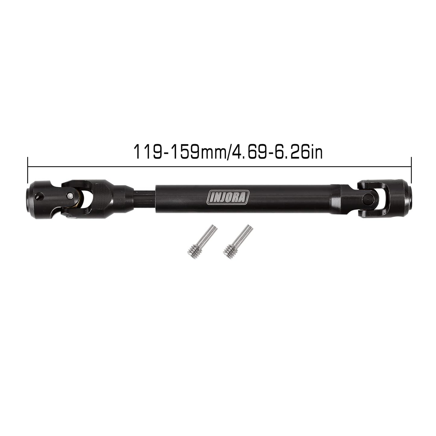INJORA Steel Heavy-Duty Drive Shaft for 1/10 RC Car Crawler Axial SCX10 90046 AXI03007 TRX4 Redcat Gen8(119-159mm)