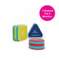 Edushape My First Shakers Basic Shapes - Vibrant Baby Maracas With Soothing Sound - Musical Egg Shakers For Babies - Grasping An