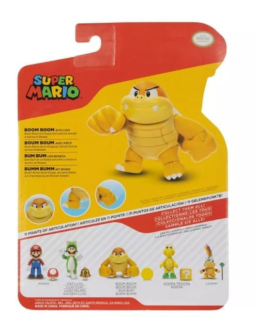 Super Mario 4 inch Action Figure (Boom Boom with Coin)