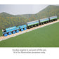 Orbrium Toys 3 Pcs Large Wooden Railway Express Coach Cars, Compatible With Thomas & Friends Push-Along The Tank Engine, Brio, Chuggington Wooden Train