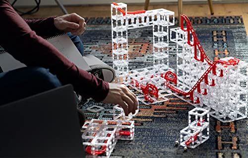 DesignNest MagnetCubes Coaster Cubes, Marble Run - 168Pcs, Roller Coaster Building Set, STEM Toys, Ages 8 Years & Up, Advanced P
