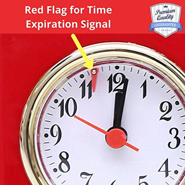 Retro Analog Chess Clock Timer - Wind-Up Mechanical Chess Clock With Large Easy-To-Read Dials, No Battery Needed (Red)