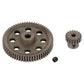 WEISHUJI 11184 Differential Main Metal Spur Gear 64T, Main Metal Spur Gear 64T & 11119 Motor Gear 17T RC Replacement Parts for R