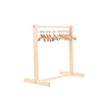 Rannyozio Doll Garment Rack With 10 Pcs Wooden Clothes Hanger Small Wooden Clothing Rack For Girl Doll Clothes Mini Doll Clothes