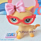Pet Shop Lps Pink Bow Glasses Phone Accessories Lot - Cat Not Included