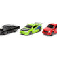 Fast & Furious 1.65'' Nano 3-Pack Die-cast Cars, Toys for Kids and Adults