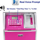 Like Talking Atm Savings Bank, Digital Piggy Bank, Atm Money Coins Machine For Kids Birthday Gift (Pink/Silver)