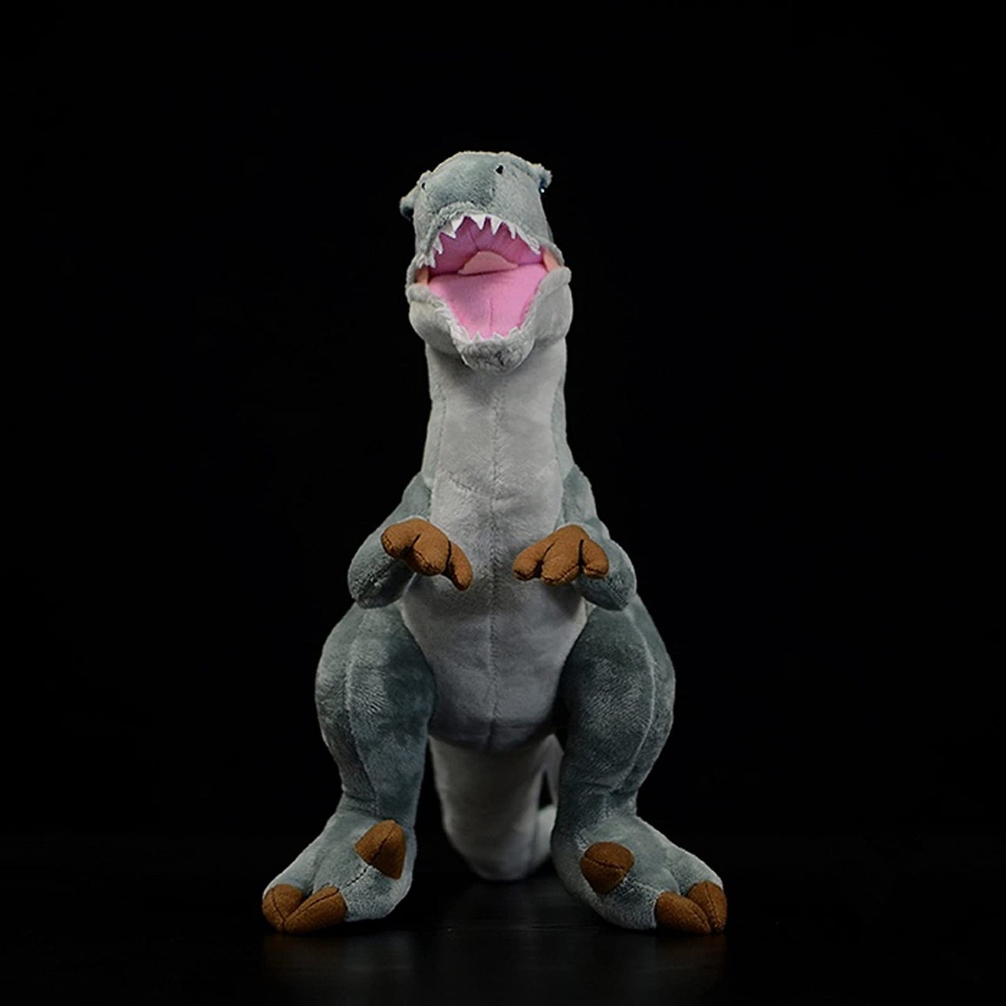 Velociraptor Dinosaur Plush Toy - Gray 17” Dinosaur Tyrannosaurus Stuffed Animal Plushie, Figurines Dinosauria Tyrannosaurus Stuffed Toys Soft, Gifts Collectible For Kids (Velociraptor)