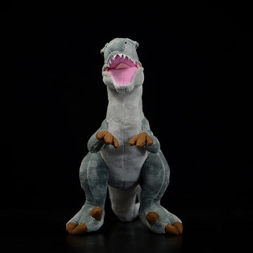Zhongxin Made Velociraptor Dinosaur Plush - Simulation 17Inch Gray Velociraptor Stuffed Animal Tyrannosaurus Plushie Toy, Soft Figurines Dinosauria Stuffed Toys, Gifts Collectible For Kids
