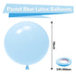Bezente Pastel Blue Latex Party Balloons - 30 Pack 18 Inch Round Helium Light Blue Baby Blue Balloons For Boys Girls Birthday Ba