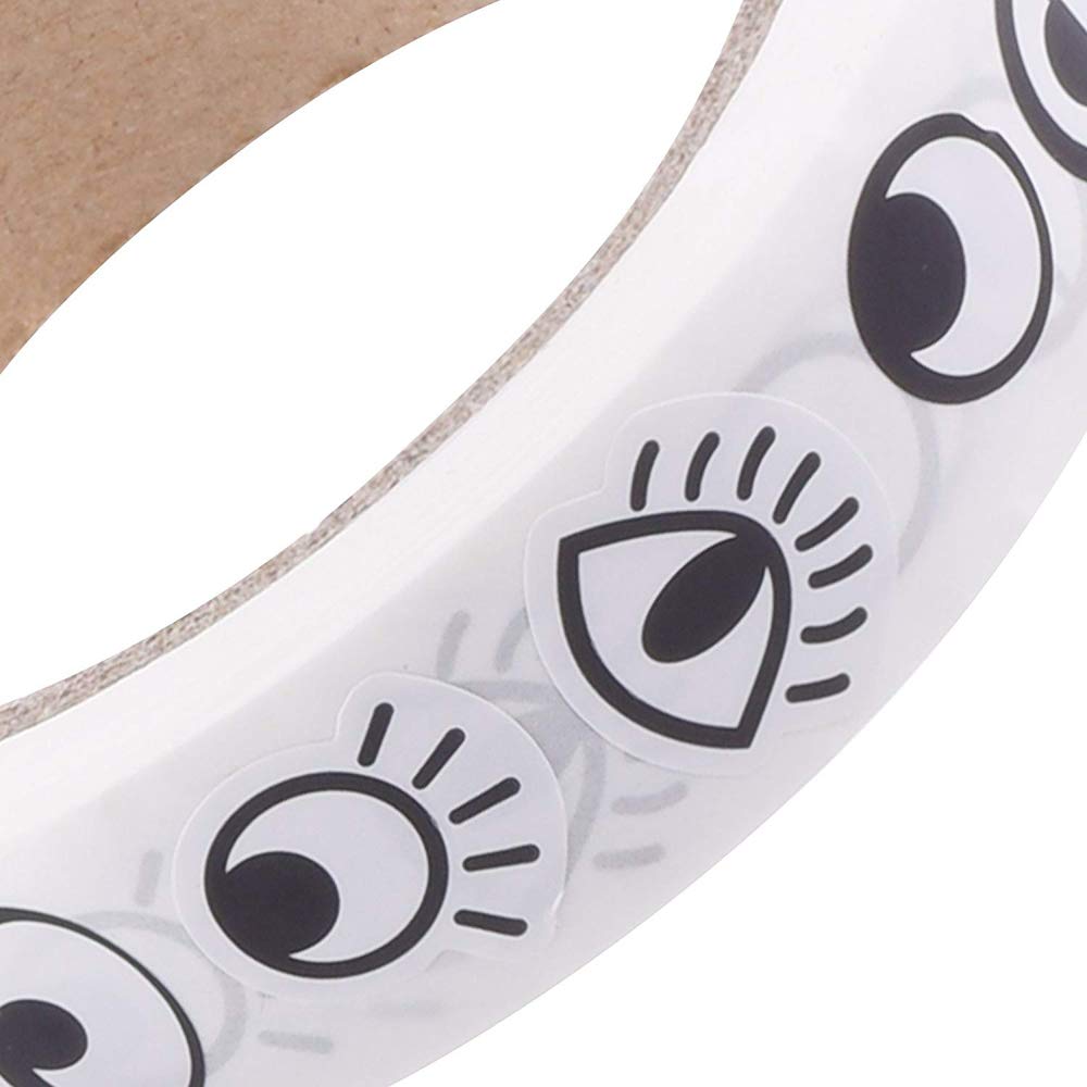 Ytykinoy 4 Rolls 4000Pcs Colorful Eye Nose Mouth Mustache Cute Self Adhesive Stickers Cartoon Diy Sticker Decal For Handmade Cra