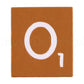 Cleverdelights 100 Wood Letter Tiles - Burnt Orange Color - Complete Set - Game Replacement Pieces