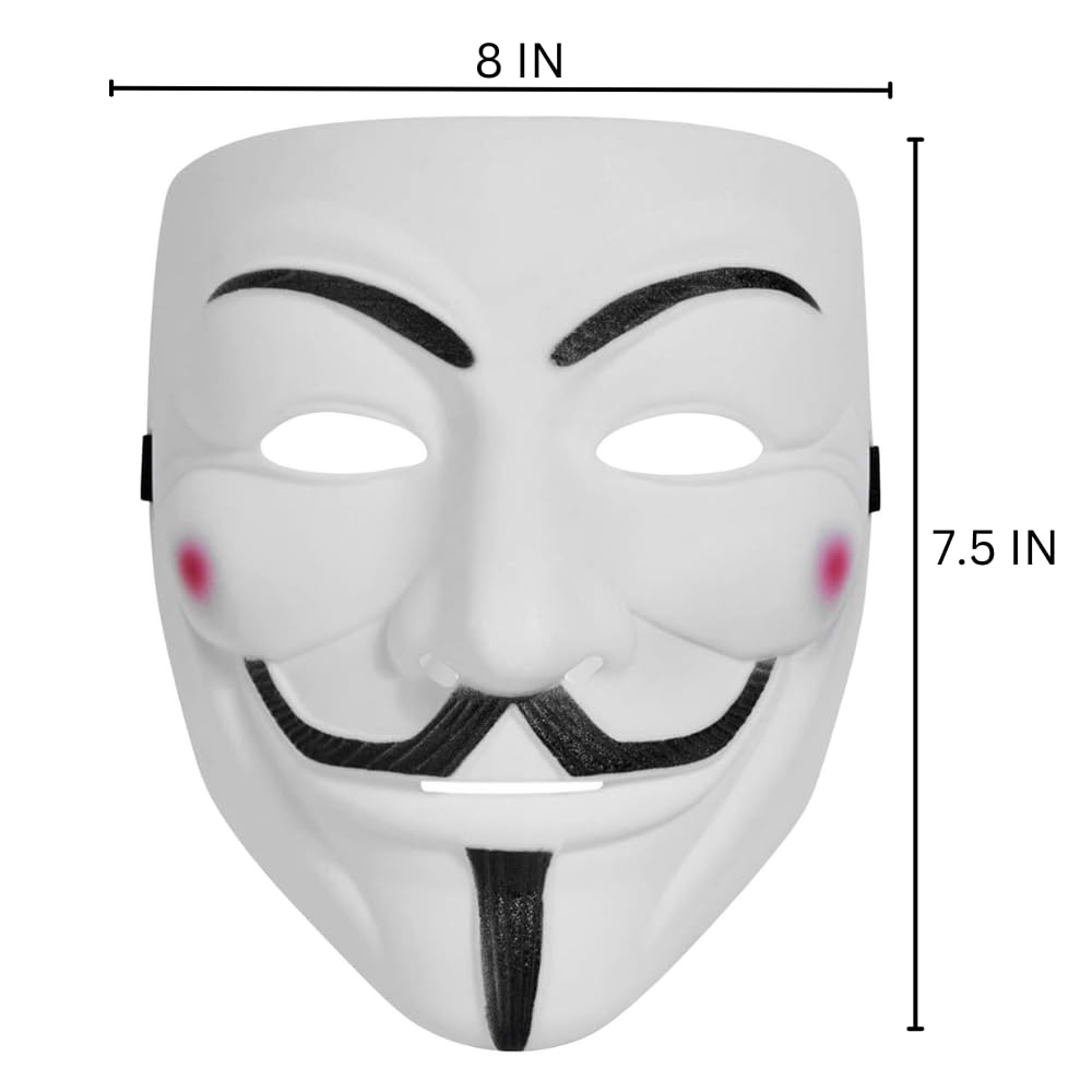 Primary Shipments Compatible Spy Ninjas Pz9 Pz2 Project Zorgo Hacker Mask And Skull Gaiter Costume (2 White Hacker Masks And 2 S