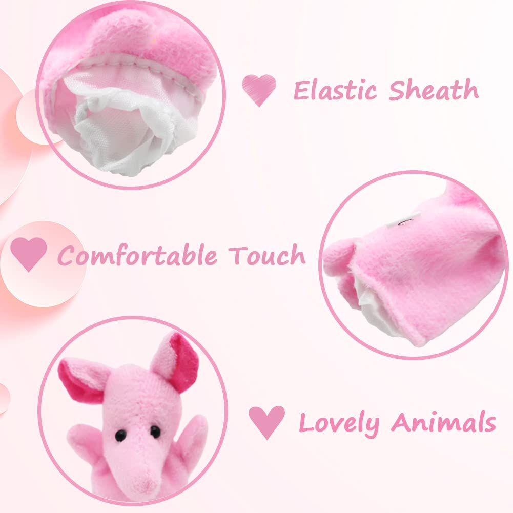 Valentines Day Cards For Kids, 16 Packs Animal Finger Puppet With Valentines Day Card, Plush Finger Puppet Valentines Sets For K