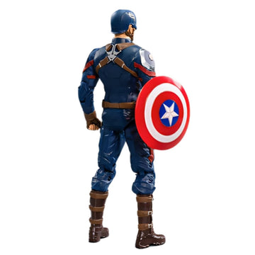 Hiplay Zd Toys Collectible Figure Full Set: 7-Inch Simple Articulated - Captain America, Normal Version, Miniature Action Figure