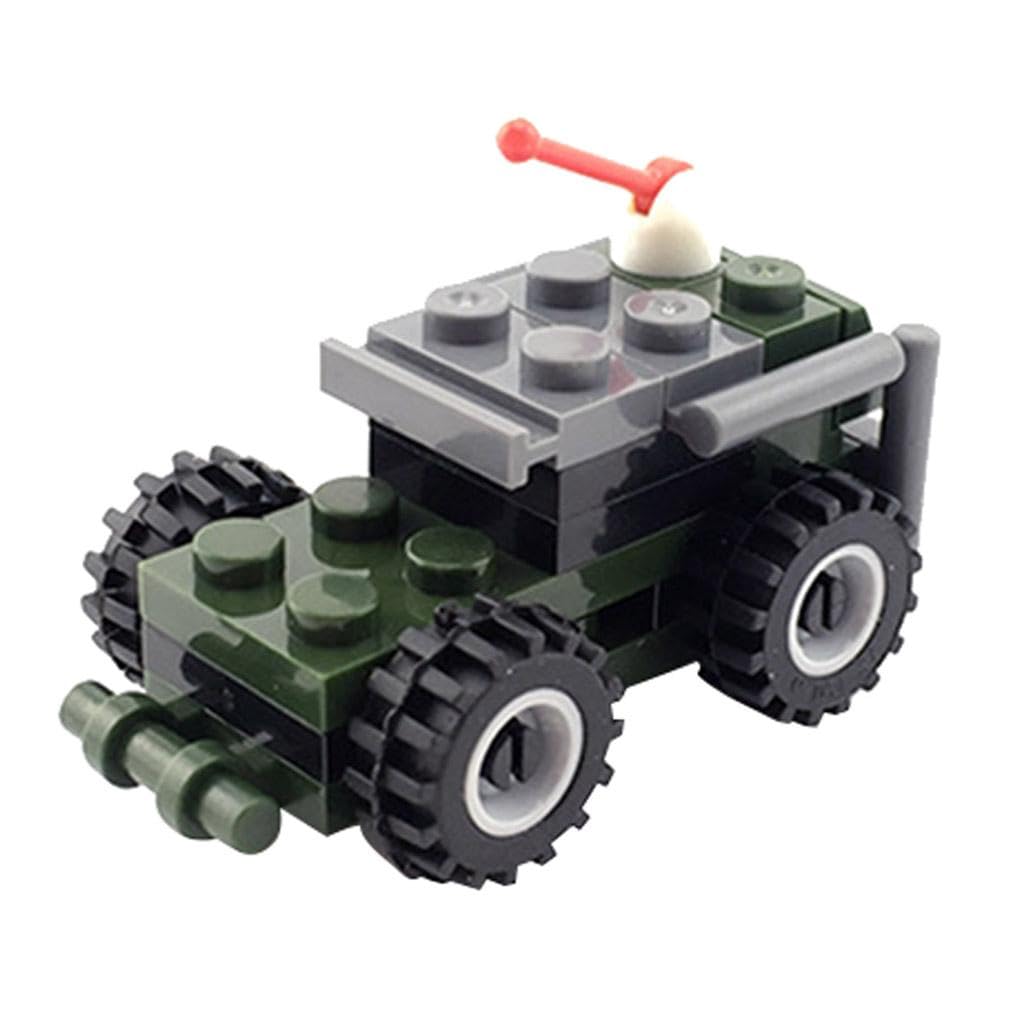 Merishopp Pp Mini Diy Building Blocks Cars Tank Plane Tractor Model Kids Toys L| Educational Toy For Kids | Fun & Learning Toy S