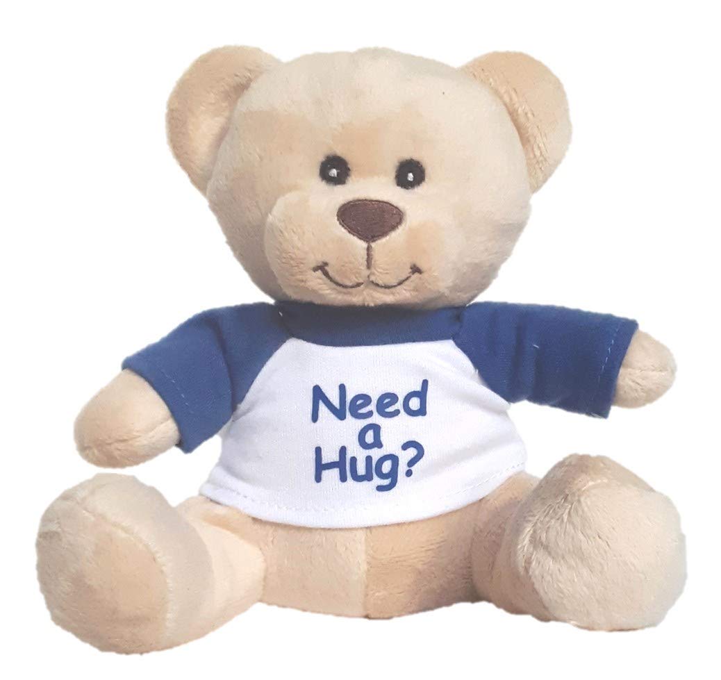 Hug-a-BooBoo 6 Inch Tan Plush Mini Teddy Bear with 'Need a Hug?' T-Shirt - Adorable Gift for All Occasions