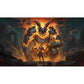 Fantasy North - Cinderbones - Summon: Fire Giant - Tcg Trading Card Game Playmat And Mouse Pad - 24 X 14 Inches - Perfect For Ma