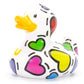 Pop Heart (Love/Valentines) Rubber Duck By Bud Ducks | Elegant Gift Packaging - 'Living In A Bubble Of Love!' | Child Safe | Collectable