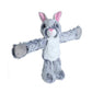Wild Republic Hugger Bunny Rabbit Snap Bracelet, Gift For Kids, Plush Toy, Fill Is Spun Recycled Water Bottles, Eight Inches, Grey, 8' (23516)