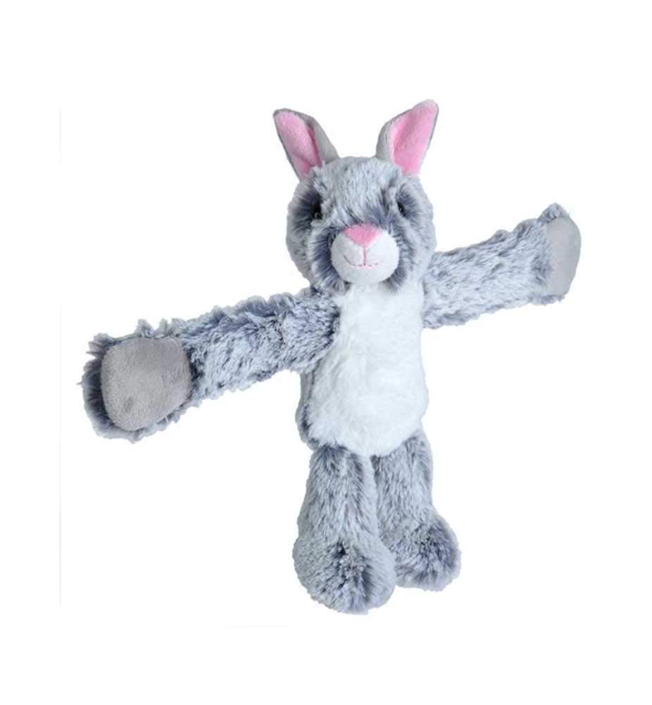 Wild Republic Hugger Bunny Rabbit Snap Bracelet, Gift For Kids, Plush Toy, Fill Is Spun Recycled Water Bottles, Eight Inches, Grey, 8' (23516)
