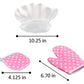 Toddler Baking Outfit / Pink Apron/ White Chef Hat/ Oven Mitt and Hot Pad (4 Items) -Toddler/Preschool Baking for Real Cooking o