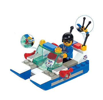 Dual Patrol Boat Building Brick Kit (45 Pcs)