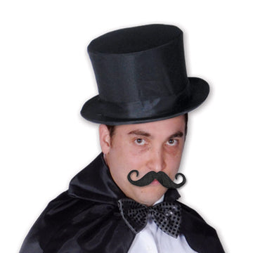 Beistle , 6 Piece Handlebar Hairy Staches, 5 (Black)