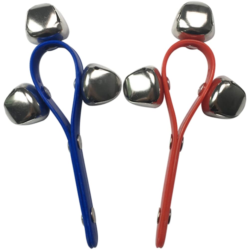 Excluzo 2Pcs Hand Held Percussion Tambourine Hand Bell Educational Percussion Instrument For Children