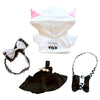 Niannyyhouse 20Cm Plush Doll Clothes Headband White Hoodie Black Strap Dress Backpack 8In Doll Clothing