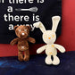 Vickypop Animal Plush Keychain Cute Rabbit Stuffed Toy And Interesting Backpack Doll Pendant For Friends (Ox Rabbit)