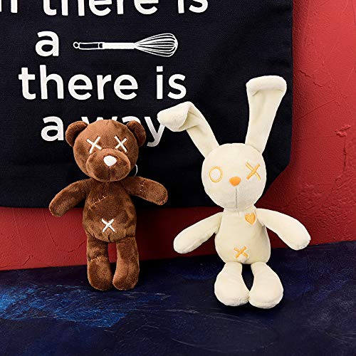 Vickypop Animal Plush Keychain Cute Rabbit Stuffed Toy And Interesting Backpack Doll Pendant For Friends (Ox Rabbit)