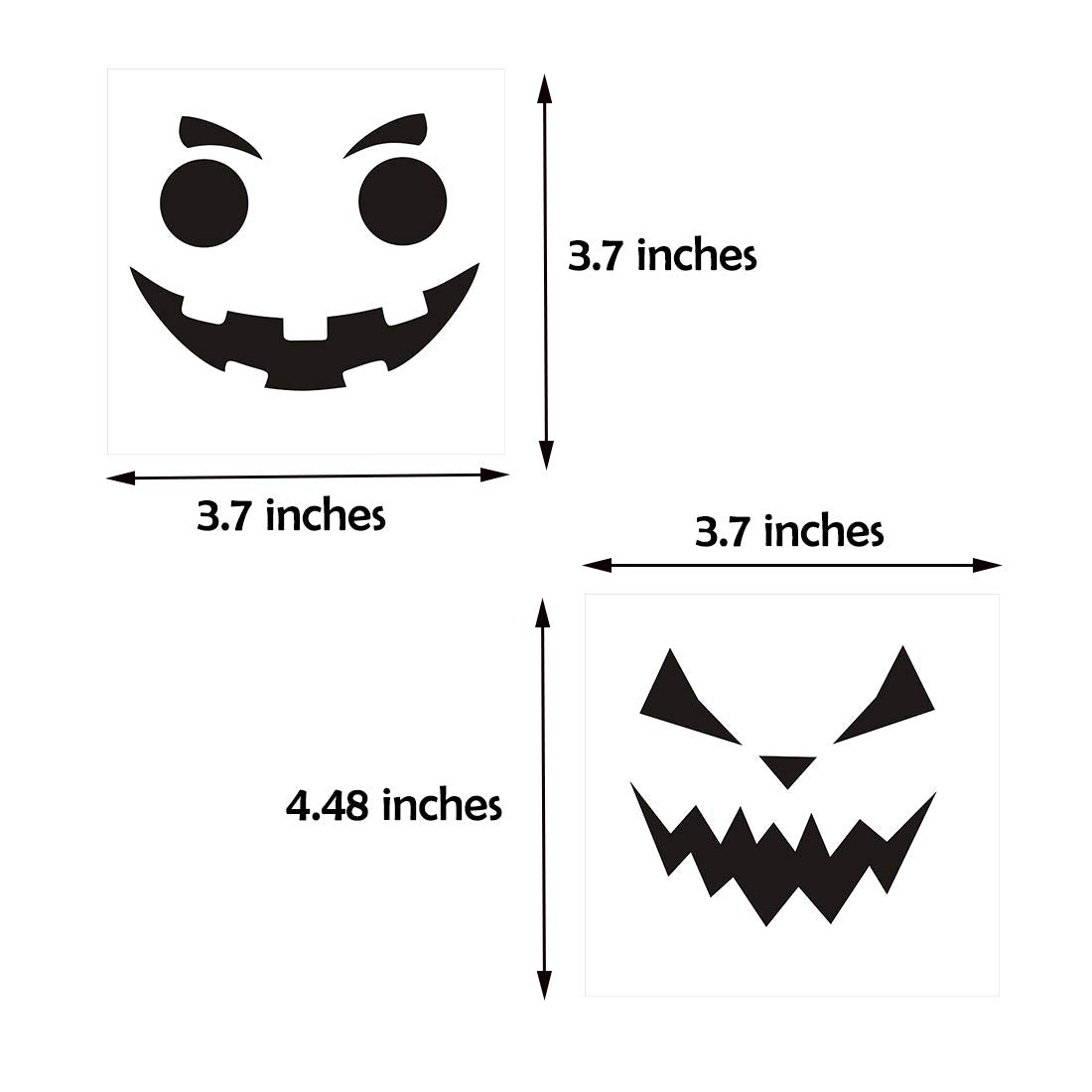Gustum Pumpkin Decorating Stickers Kits Props Etching Pumpkin Template 18 Sheets Make Your Own Jack-O-Lantern Face Craft Decals