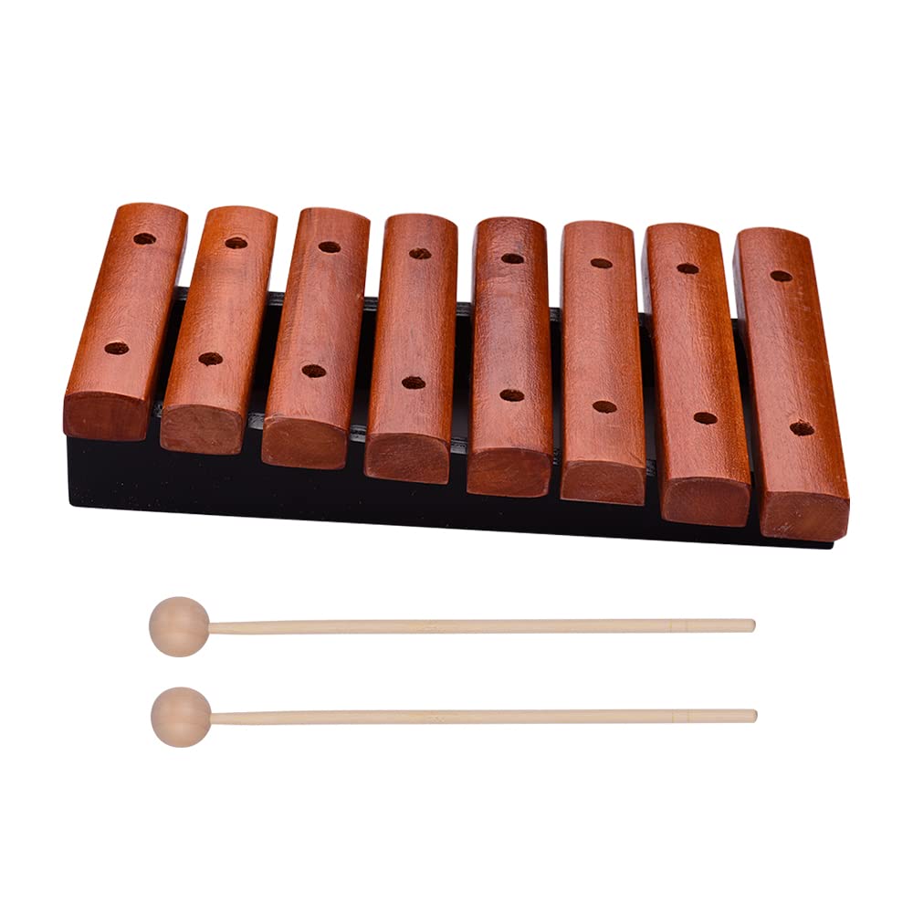 Musical Instrument 8 Notes Wood Xylophone Includes 2 Wooden Mallets For Children Kids Educational Music Toys