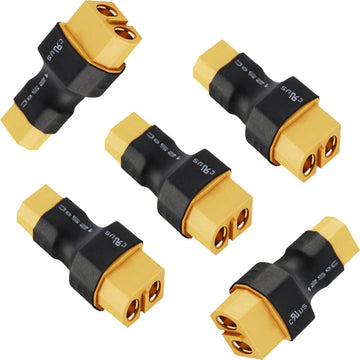 LinsyRC 5-Pack XT30 Male Connector to XT60 Female Connector Adapter for RC FPV Drone Car Lipo NiMH Battery Charger ESC