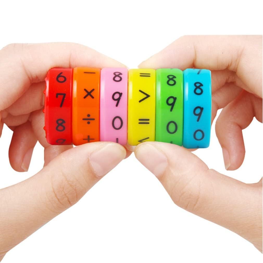 ADKD Magnetic Calculator,Magnetic Arithmetic Learning Toy,Cylinder Number and Symbol Toys Intelligence Brain Developing Toy for 