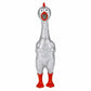 Large 13.5 Sparkle Glitter Rubber Squeeze Chicken with a Long Funny Squeaky Sound (Gold - Silver) Glitter Shiny Funny Gag Prank Chicken Prop (1 Silver Chicken)