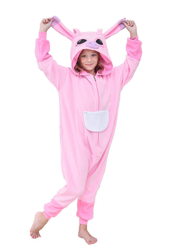 Cuteplush Kids Animal Onesie Cosplay Costume Halloween Pajamas 4T Pink