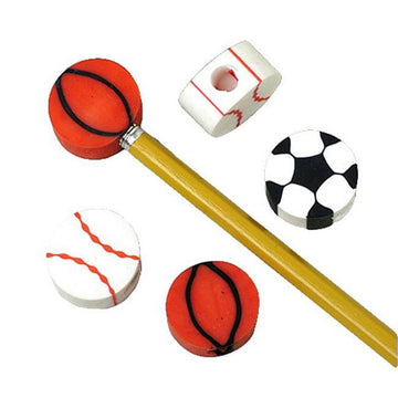 U.S. Toy 1169 Sports Eraser Pencil Tops