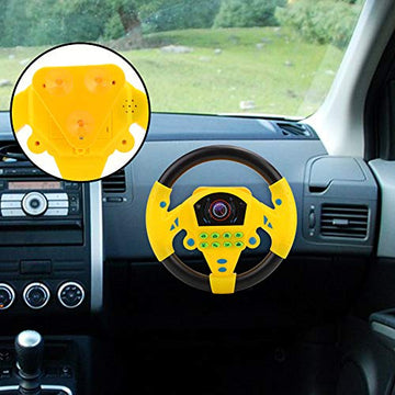 Garosa Simulated Driving Controller 21 X 3.5 X 21Cm Co-Driver Simulated Steering Wheel Educational Music Toy For Children Kids 4 5 6 Years Old (Yellow)