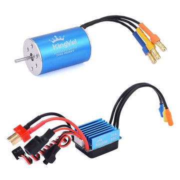KingVal Replacement 2440 4600KV Sensorless Brushless Motor Shaft Diameter 2.3mm with 35A Brushless ESC Combo Compatible with 1/1