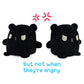 Teeturtle - Plushmates - Magnetic Reversible Plushies That Hold Hands When Happy - Black Bear - Huggable And Soft Sensory Fidget