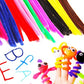Carykon Super Fuzzy Chenille Stems Pipe Cleaners, Pack of 100 (Pink)