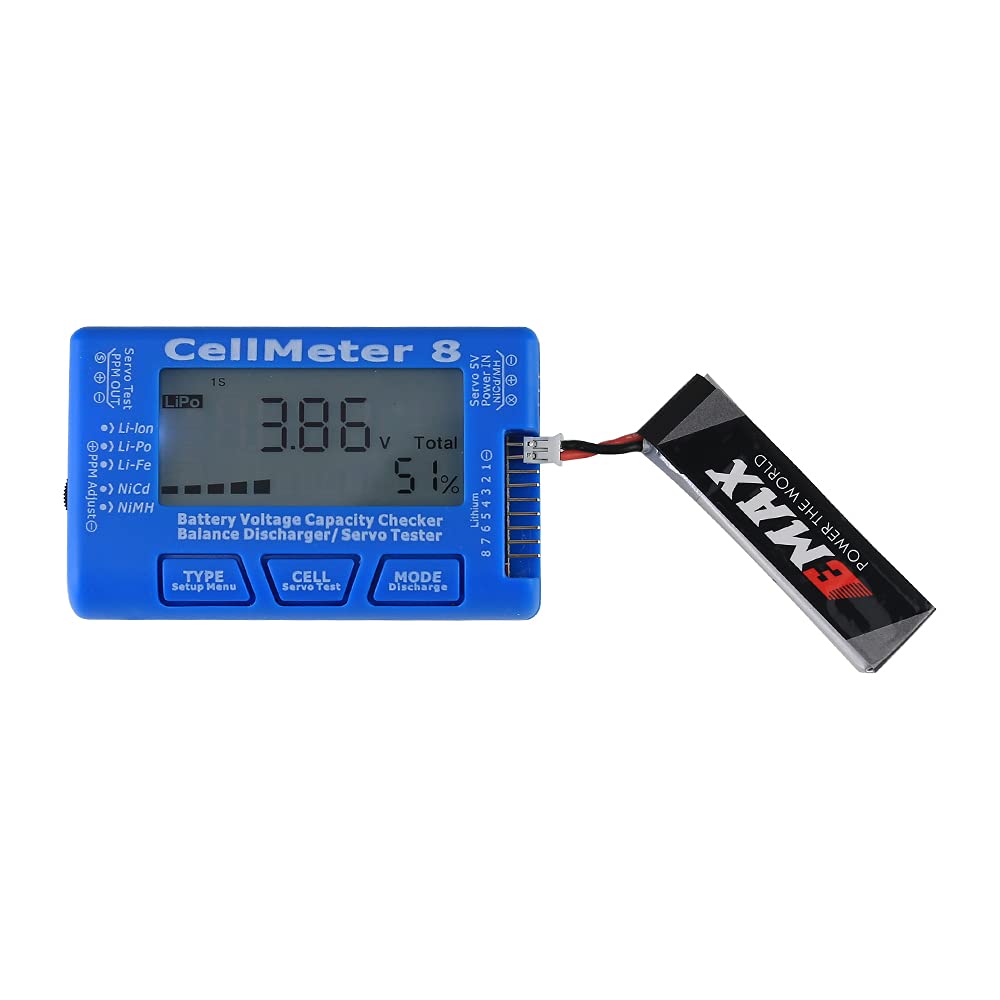SoloGood 6PCS EMAX 450mAh 1S LiPo Battery 3.8V HV 80C Tinyhawk Whoop HV Batteries PH2.0 for 1S Micro FPV Racing Drone EMAX Quadc