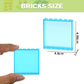 MALEKO Transparent Clear Window House Building Bricks, Classic Flat Plates Pieces and Parts Block Compatible with Major Brands (
