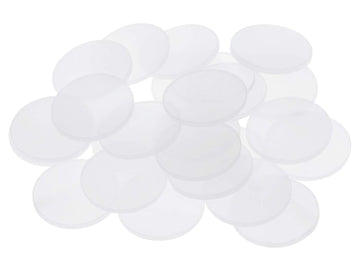 Tupalizy 1 Inch Clear Circular Acrylic Game Accessories Miniature Bases Flat Discs Counter Markers for Miniature Stands, Tableto