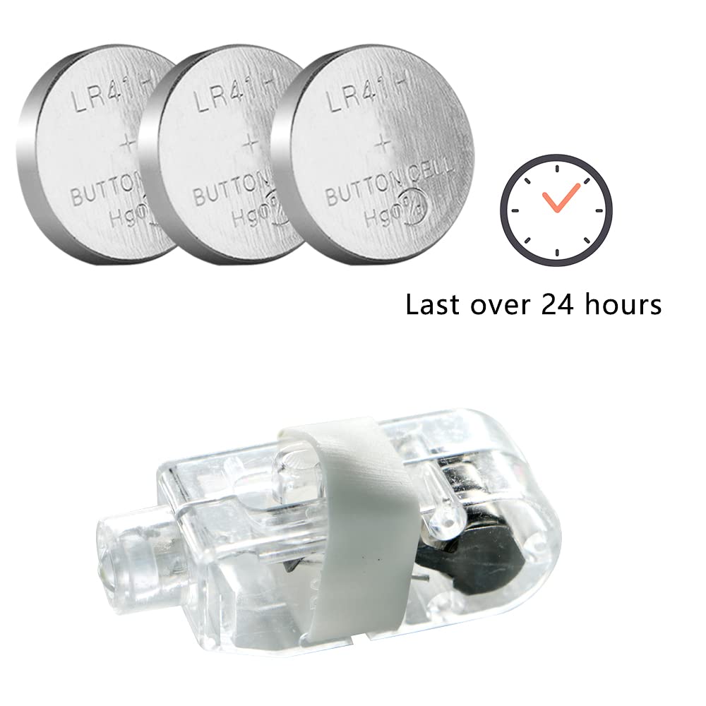 Novelty Place LED Party Finger Lights - LED Finger Flashlight for Kids and Adults - Light Up Finger Ring Toys for Halloween Part