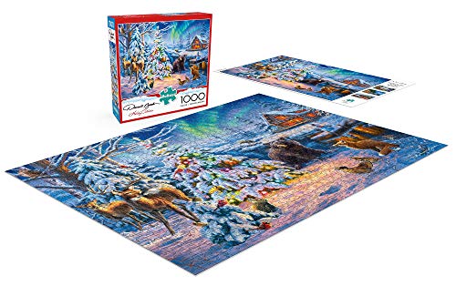 Buffalo Games 1000 Piece Jigsaw Puzzle - Darrell Bush Woodland Christmas - Paper - 26.75 x 19.75 inches - Perfect for Game Nights