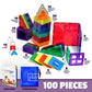 Playmags 100-Piece Magnetic Tiles Building Blocks Set, 3D Magnet Tiles For Kids Boys Girls, Educational Stem Toys For Toddlers…